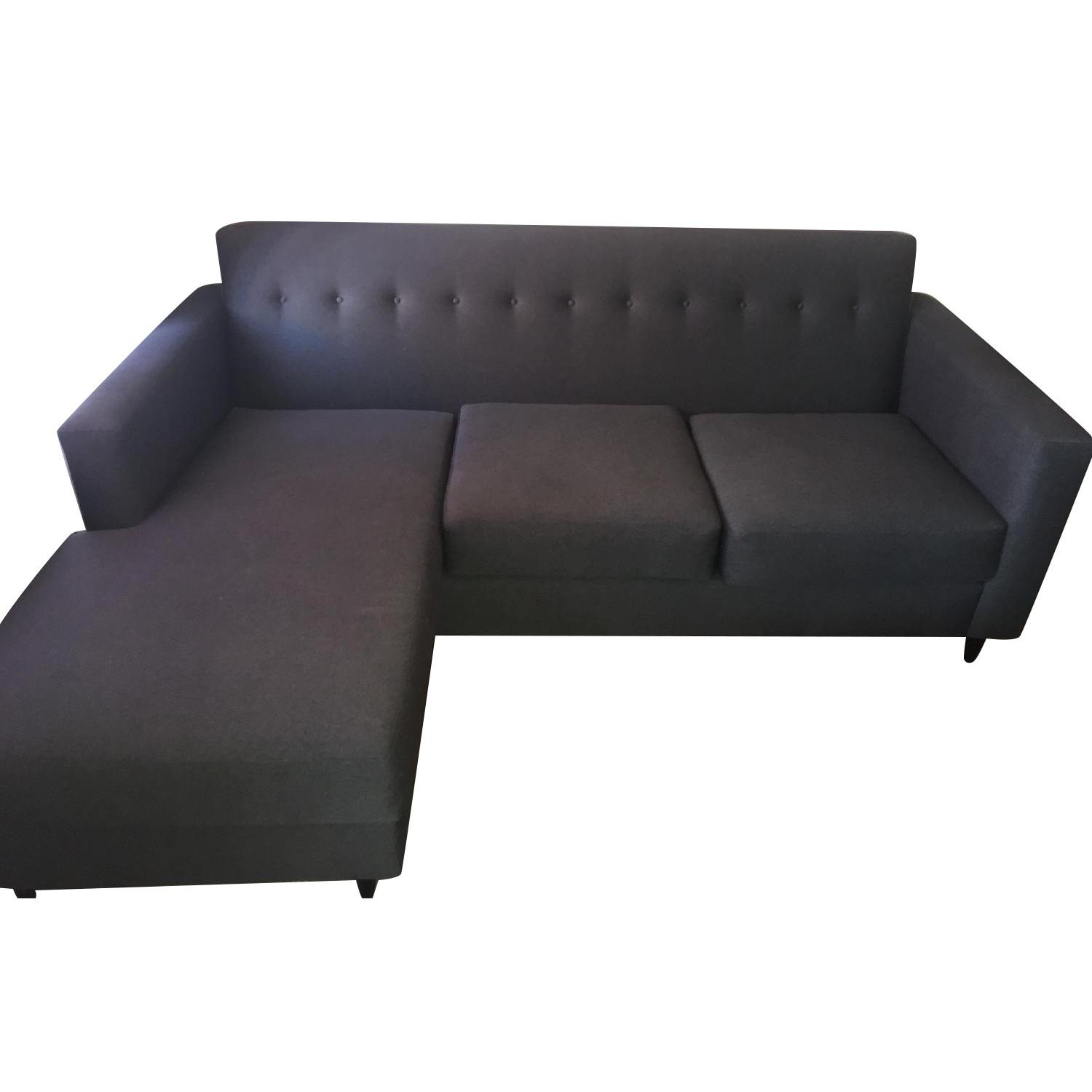 2-Piece Grey Sectional Sofa - image-0
