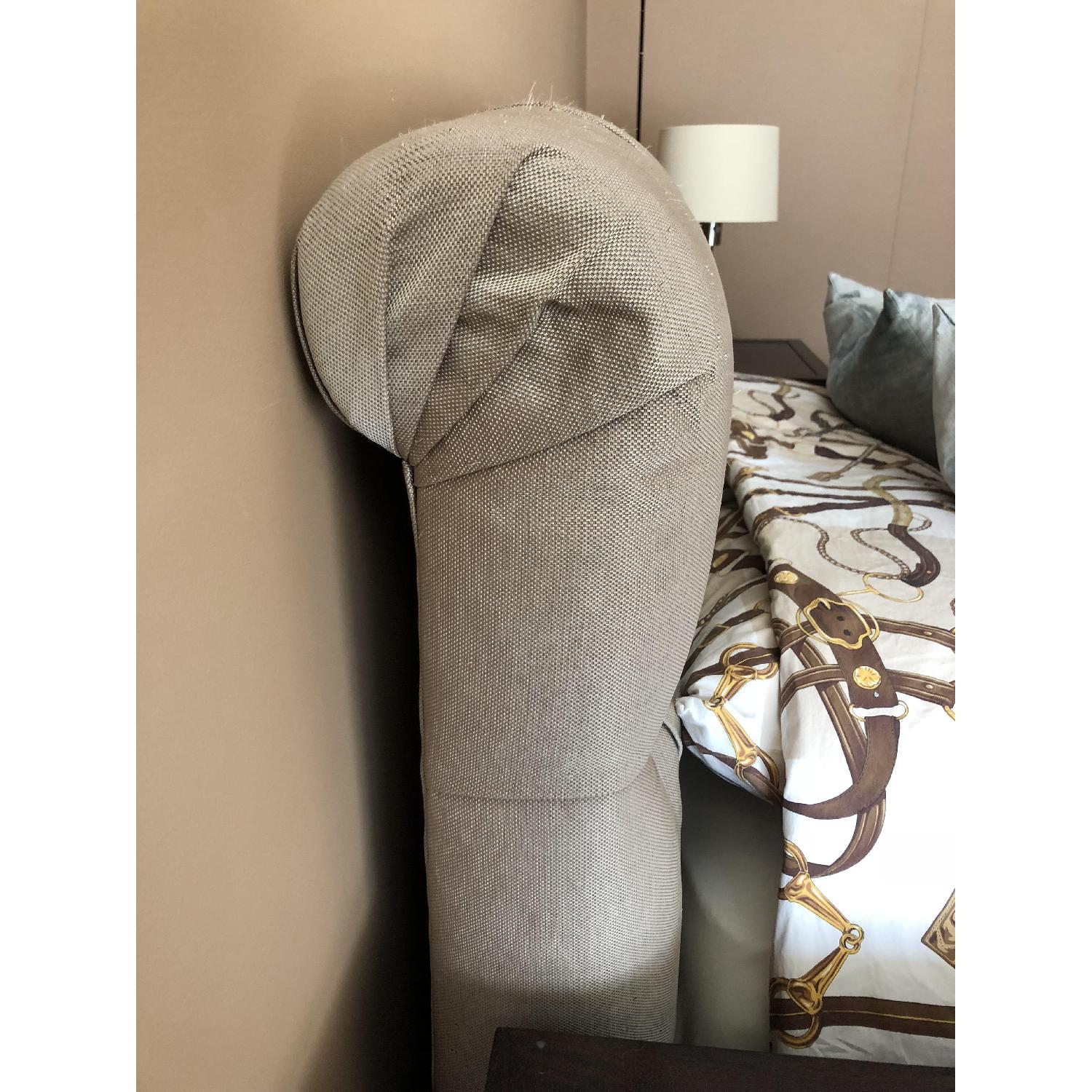 Baker Furniture Upholstered Full Bed w/ Tufted Headboard - image-1