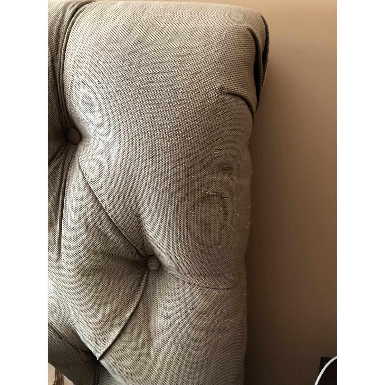 Baker Furniture Upholstered Full Bed w/ Tufted Headboard - image-3