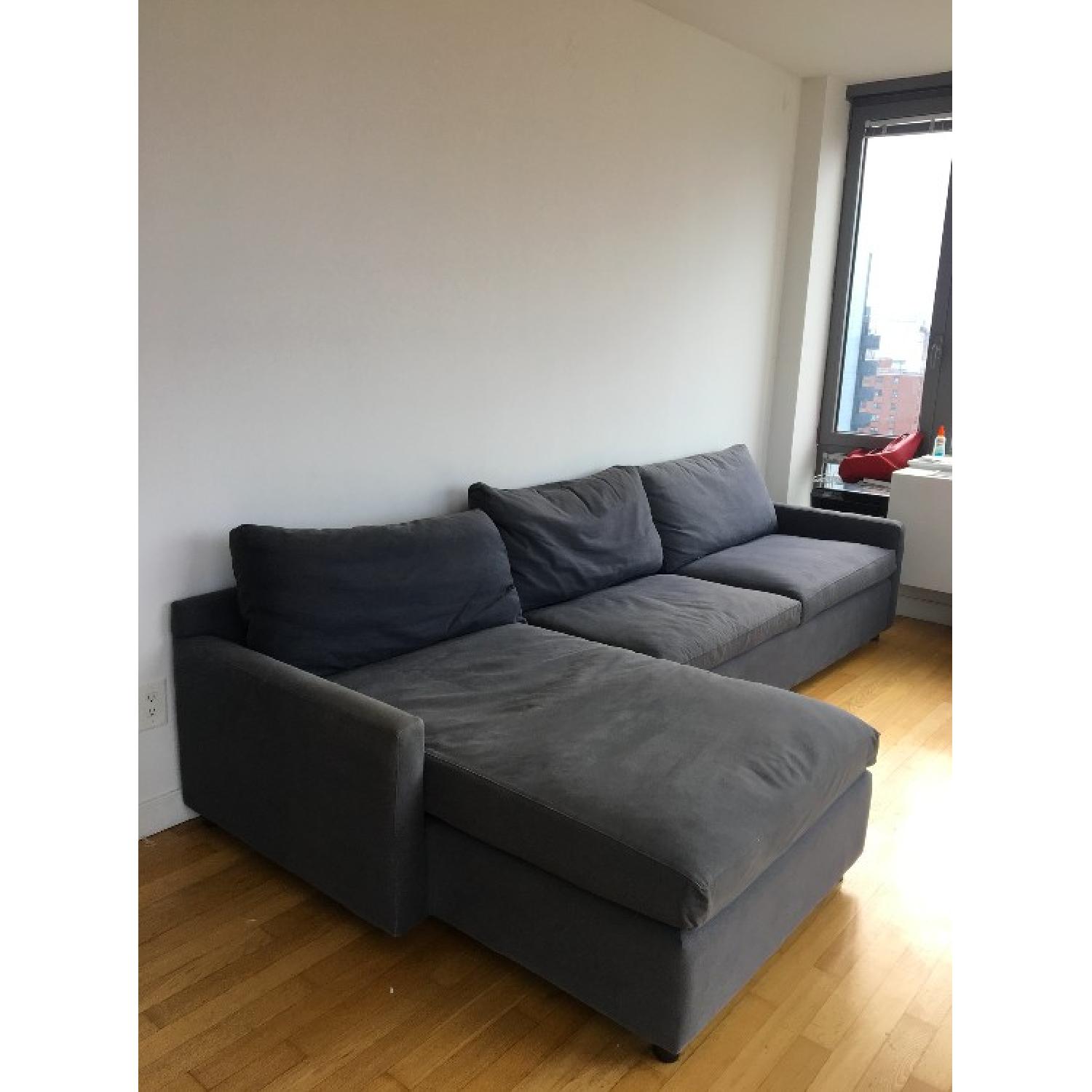 CB2 Full Size Sleeper Sectional Sofa AptDeco
