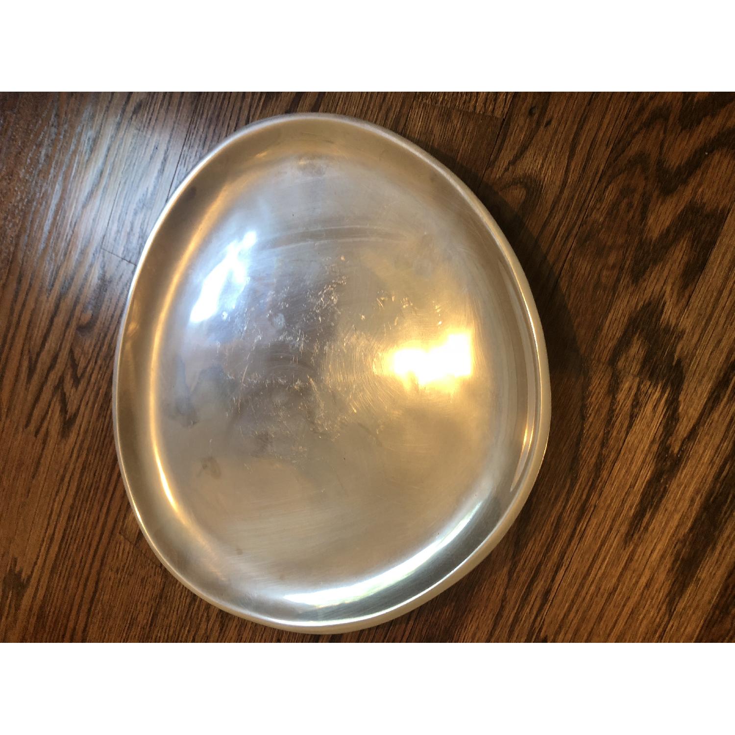 Nambe Large Silver Metal Platter - image-1