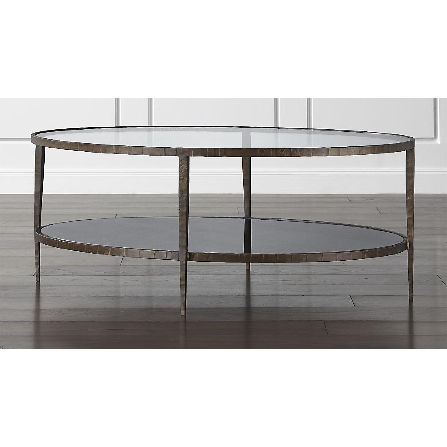 Crate & Barrel Clairemont Oval Coffee Table - image-1