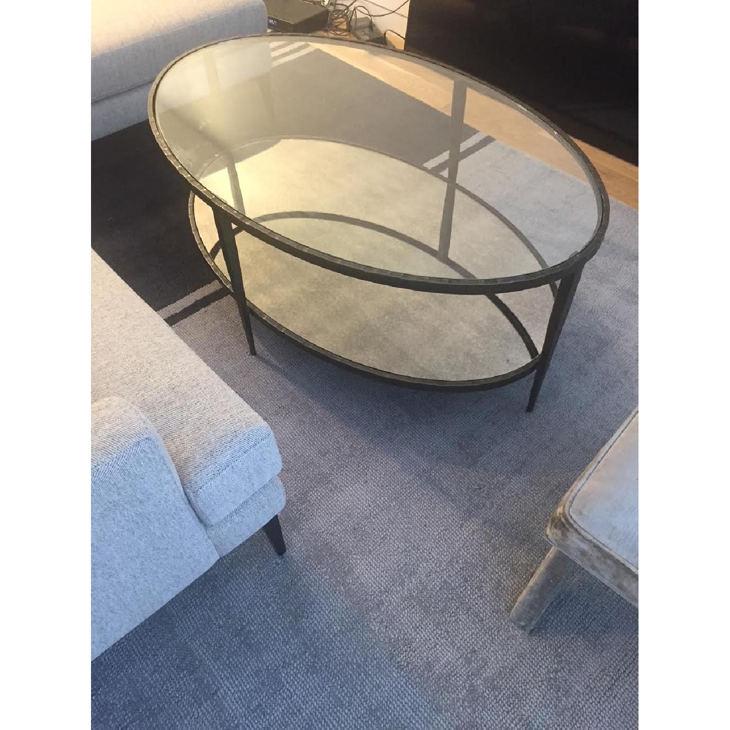 Crate & Barrel Clairemont Oval Coffee Table - image-2