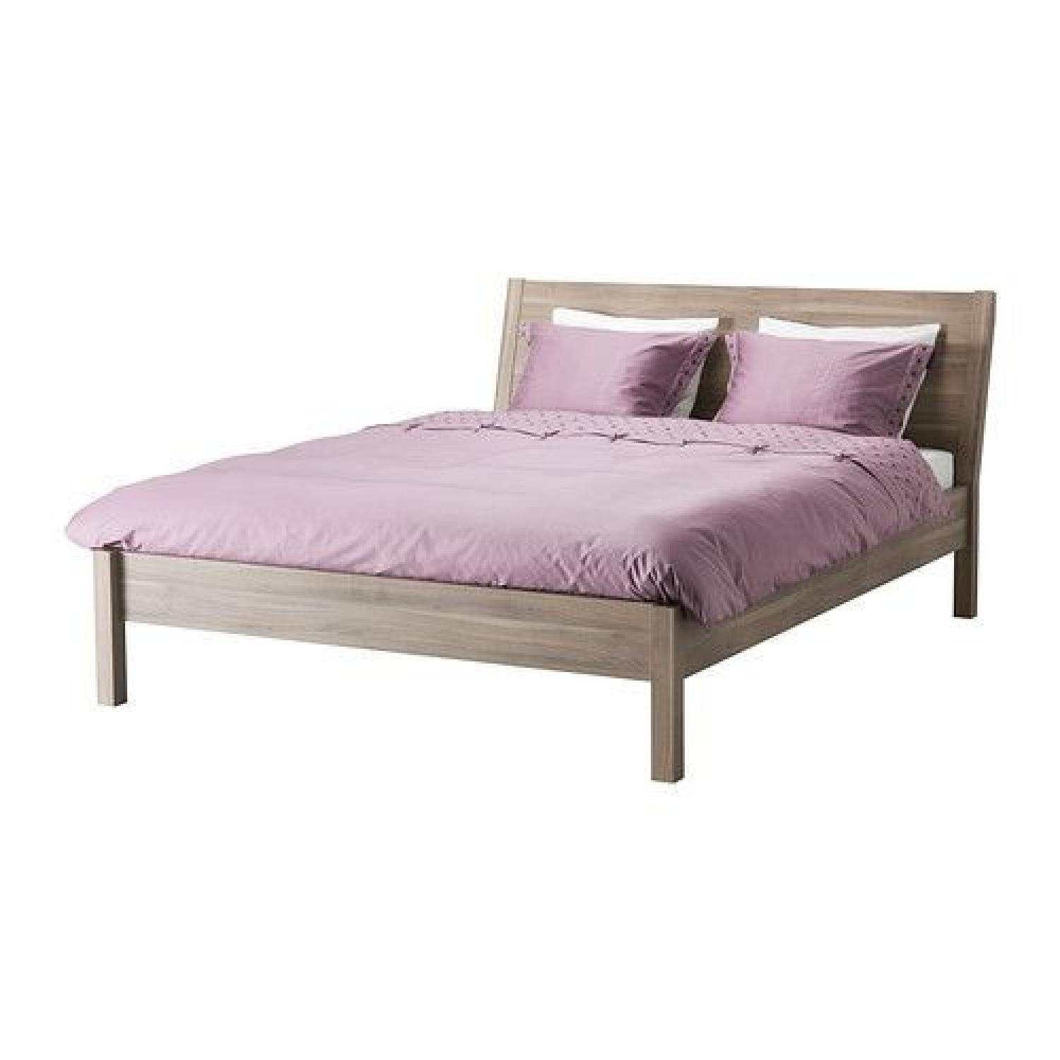 Ikea Nyvoll Queen Bed Frame AptDeco