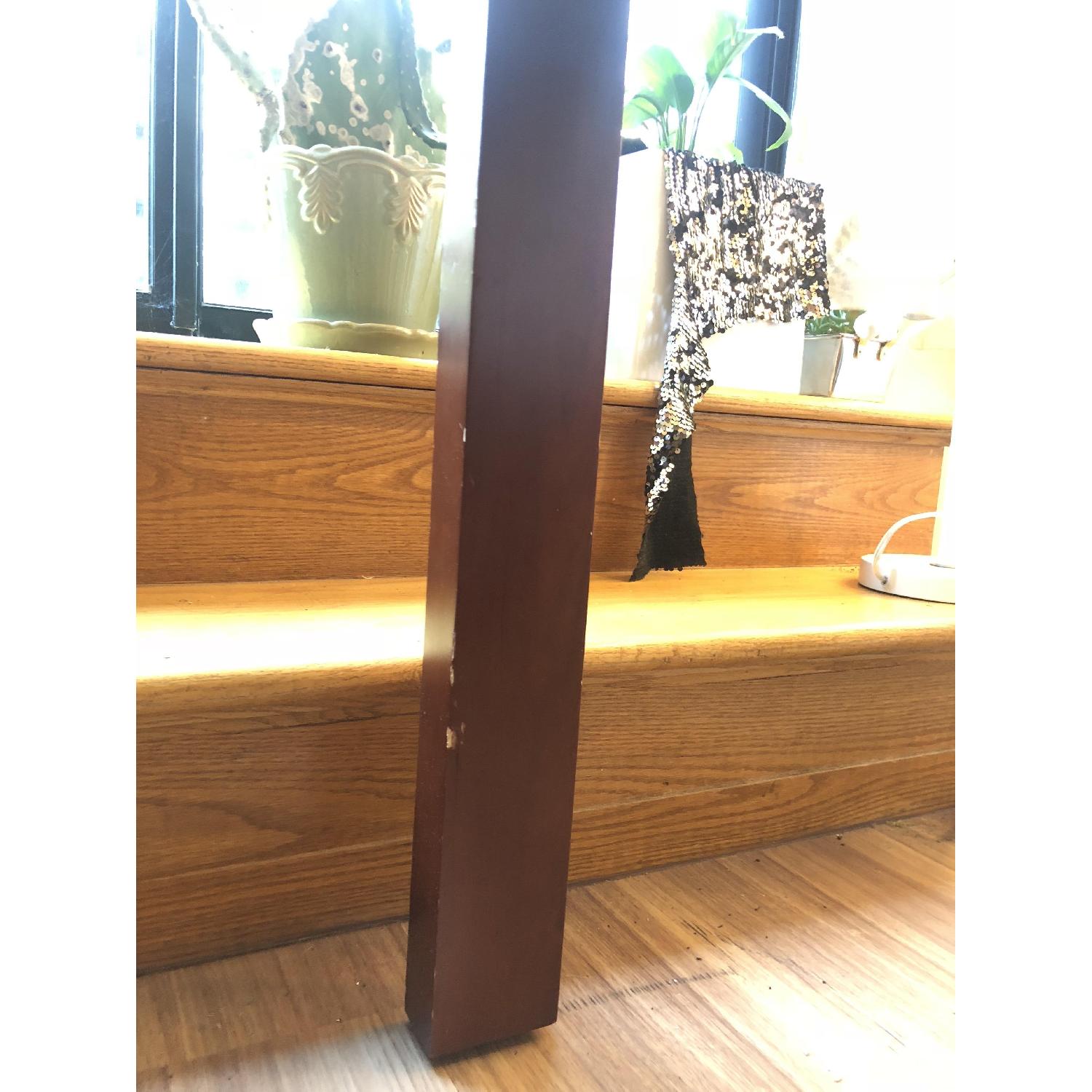 Glass Extendable Dining Table w/ Wood Center Leaf - image-11