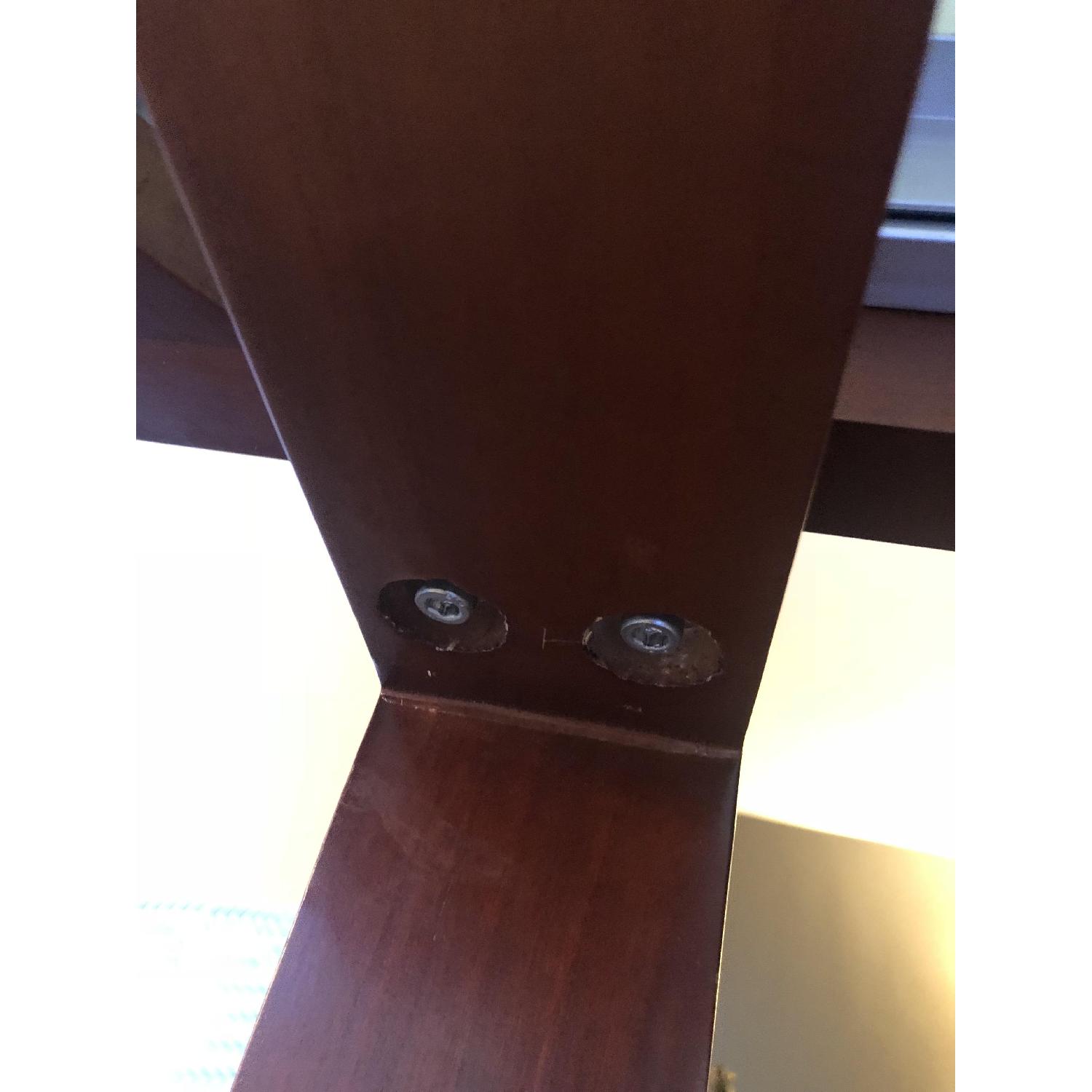 Glass Extendable Dining Table w/ Wood Center Leaf - image-12