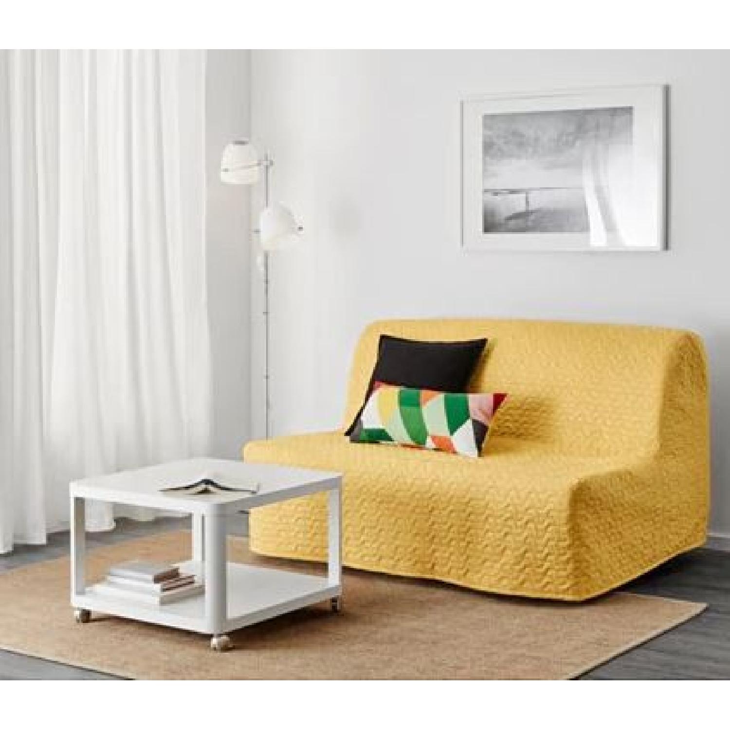 Ikea Lycksele Lovas Sleeper Sofa in Gold - image-1