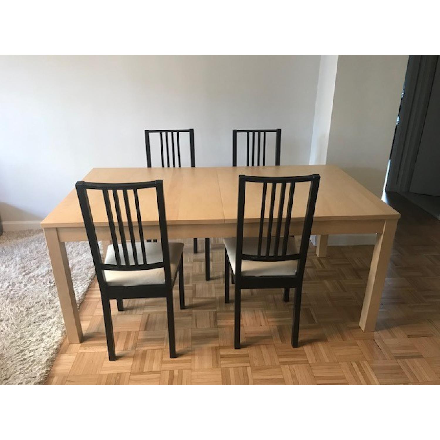 Ikea Extendable Dining Table w/ 4 Chairs - image-0