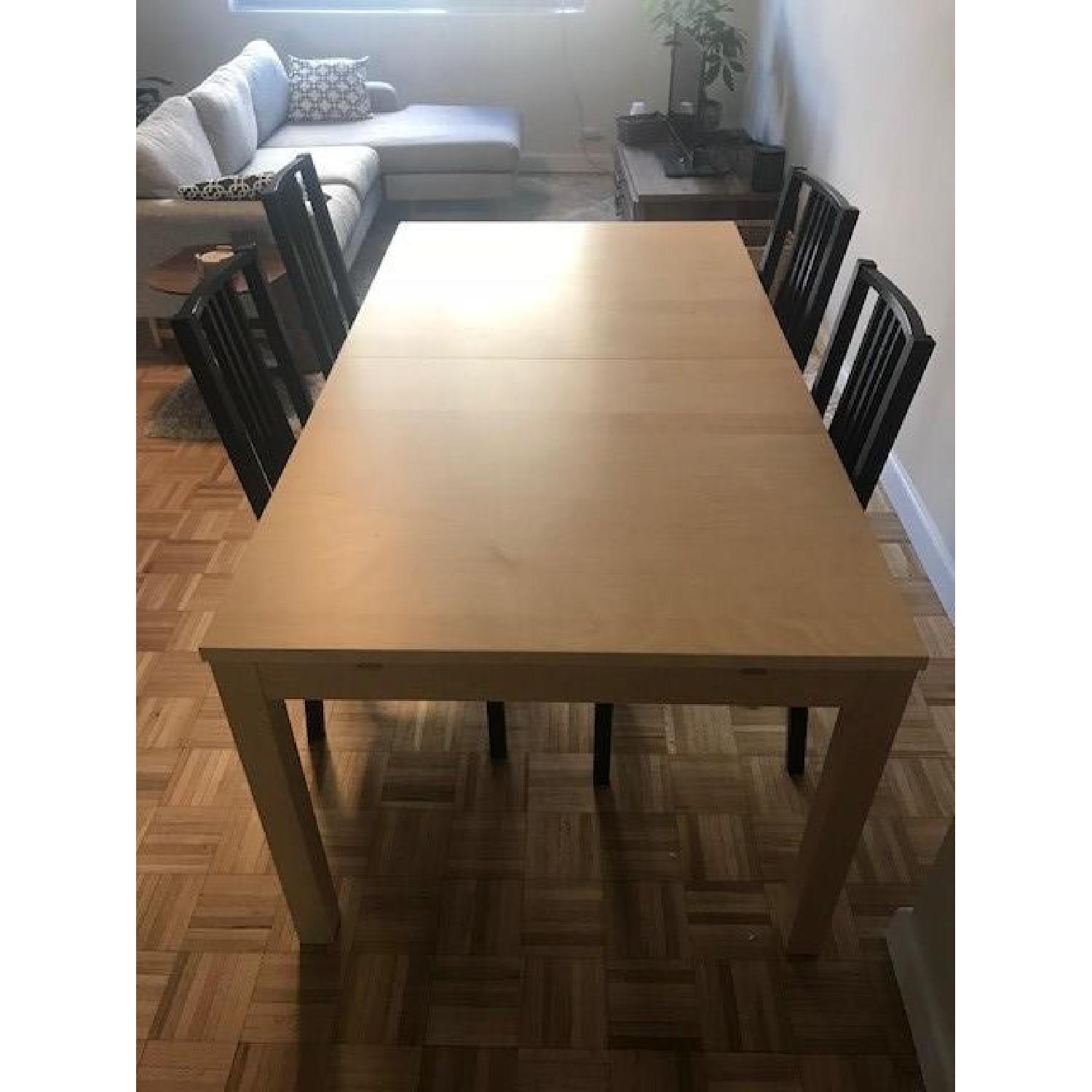 Ikea Extendable Dining Table w/ 4 Chairs - image-2