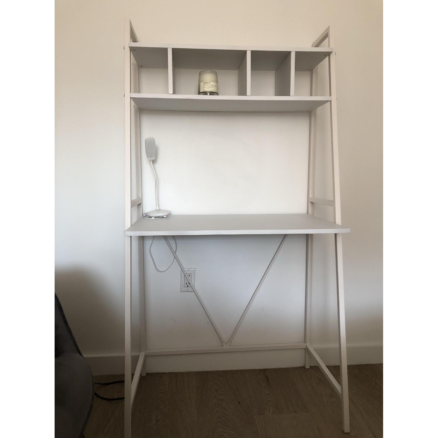 Monarch Specialties White Ladder Desk - image-1