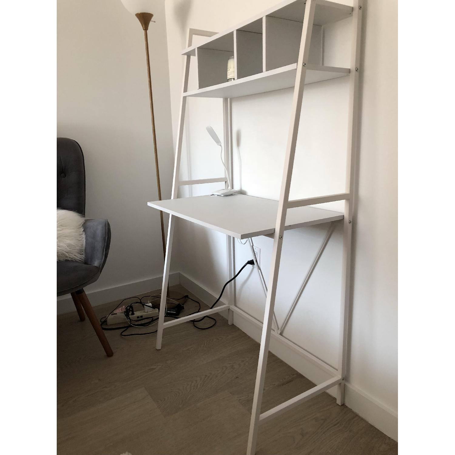 Monarch Specialties White Ladder Desk - image-2