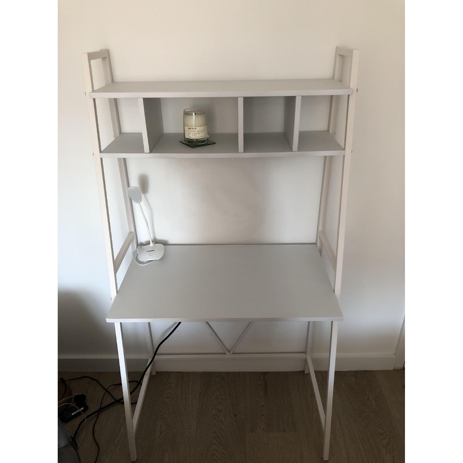 Monarch Specialties White Ladder Desk - image-3