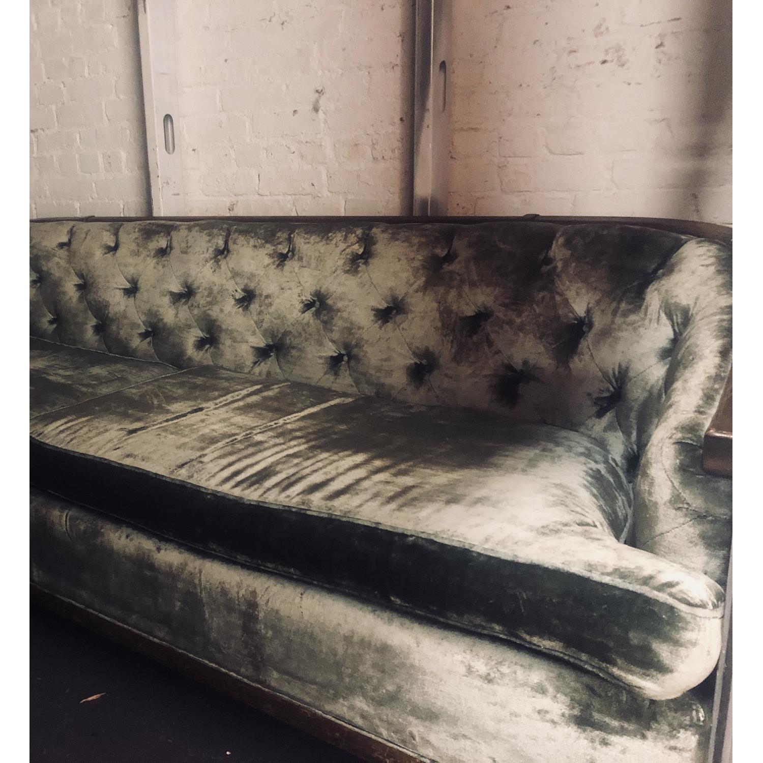 Mid-Century Scandinavian Velvet Sofa - image-1