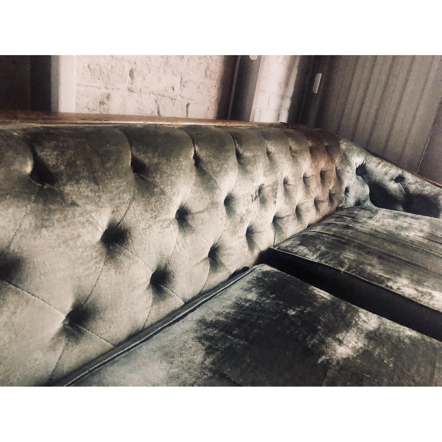 Mid-Century Scandinavian Velvet Sofa - image-3