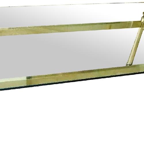 Used Hollywood Regency Brass & Glass Mid Century Coffee Table for sale on AptDeco