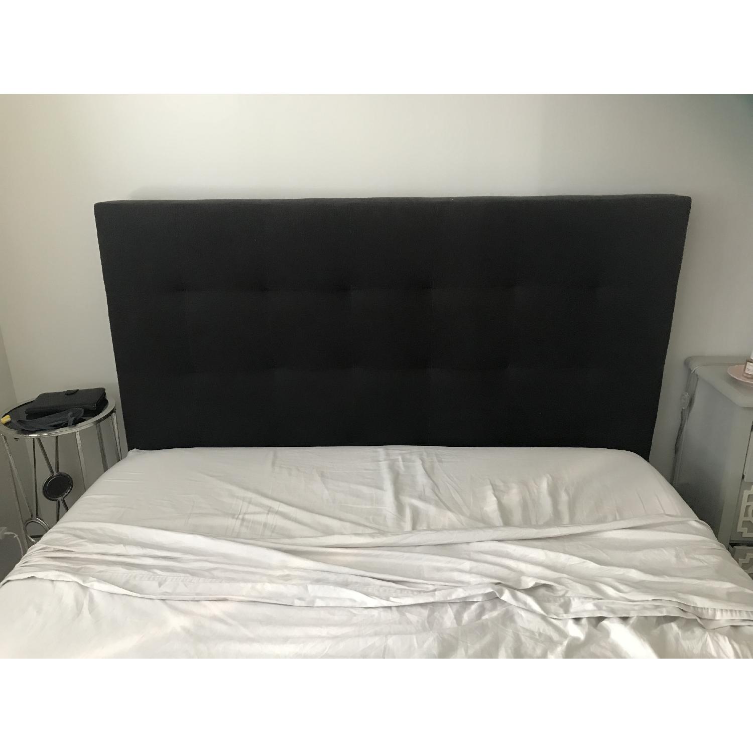 JCPenney Upholstered Queen Bed Frame w/ Headboard - image-1