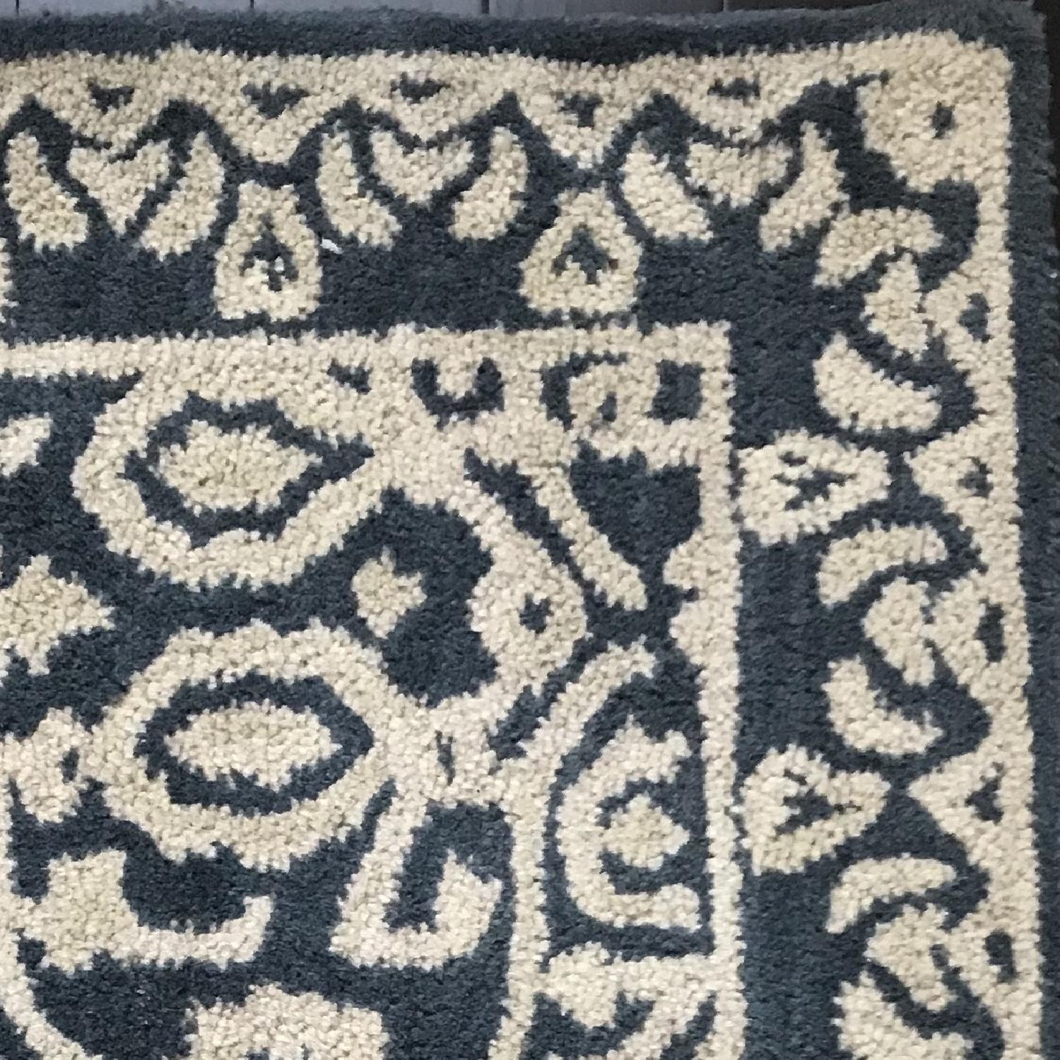 Pottery Barn Tonal Blue Tile Tufted Rug - image-1