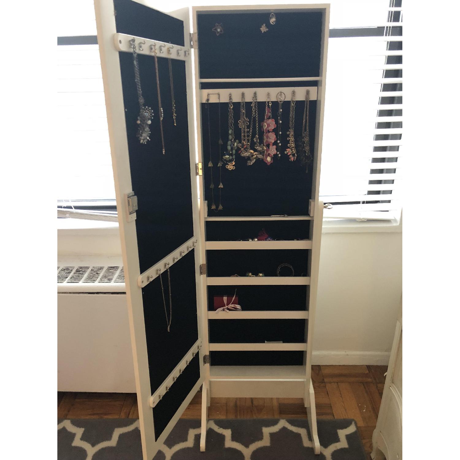 Standing Jewelry Mirror Armoire - image-1