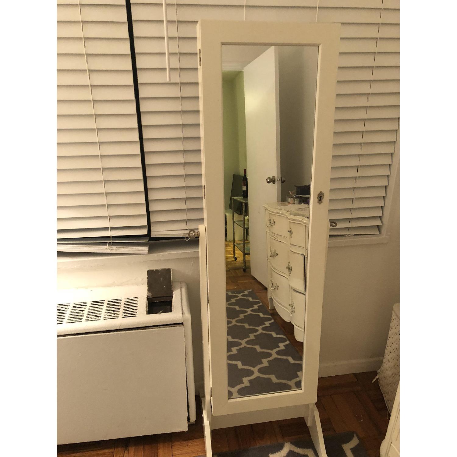 Standing Jewelry Mirror Armoire - image-2