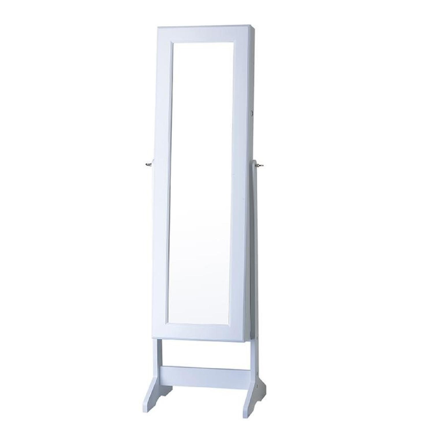 Standing Jewelry Mirror Armoire - image-0