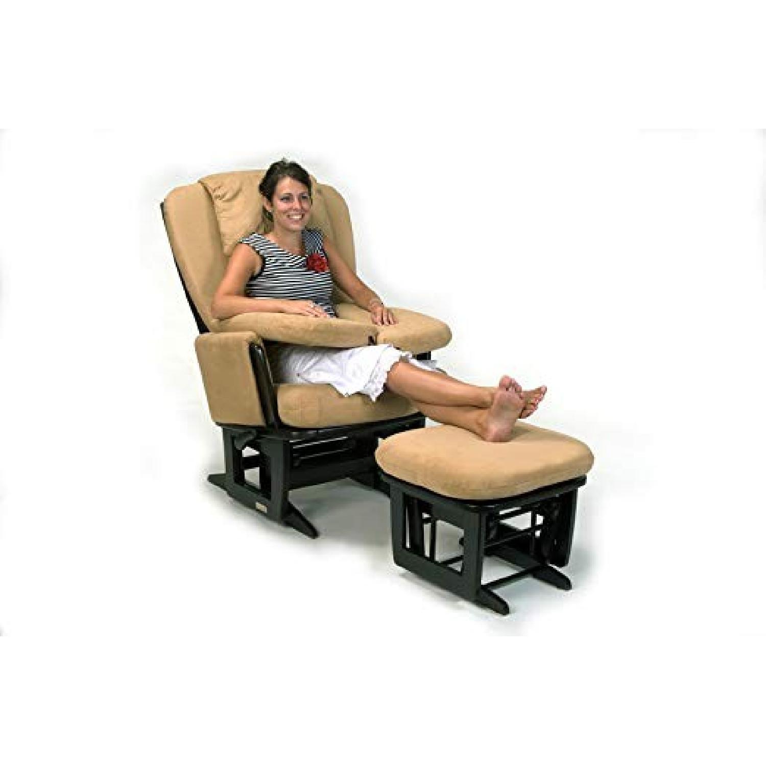 Dutailier Nursing Grand Modern Glider w/ Built-In Pillows - image-1
