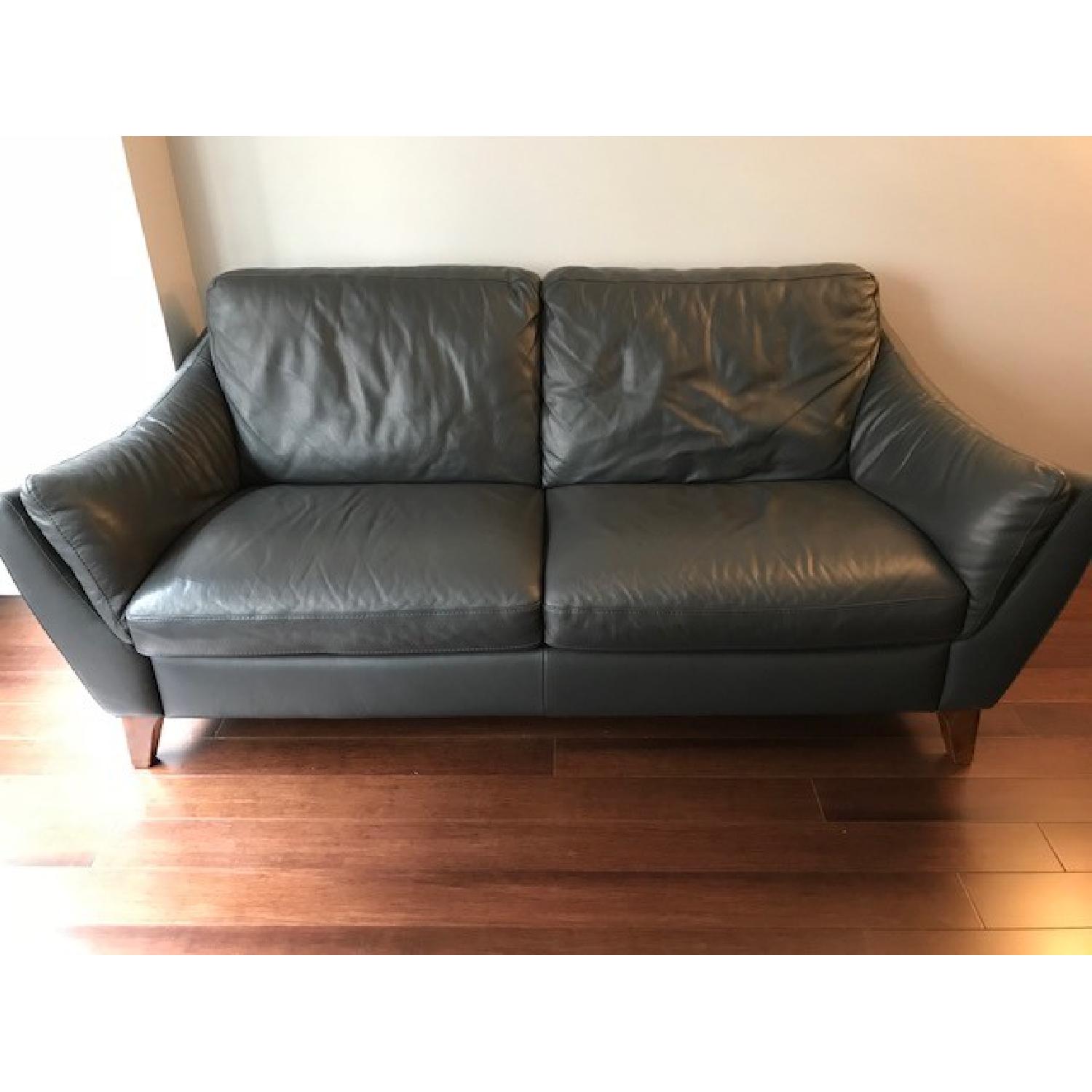 Natuzzi Greccio Italian Leather Sofa - image-1