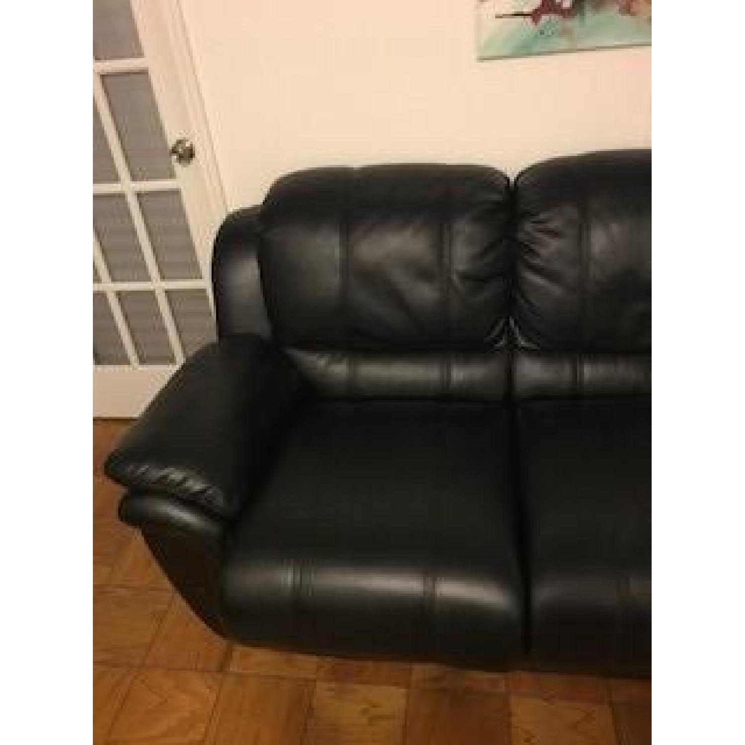 Bob's Faux Leather Queen Bob-O-Pedic Sleeper Sofa - image-1