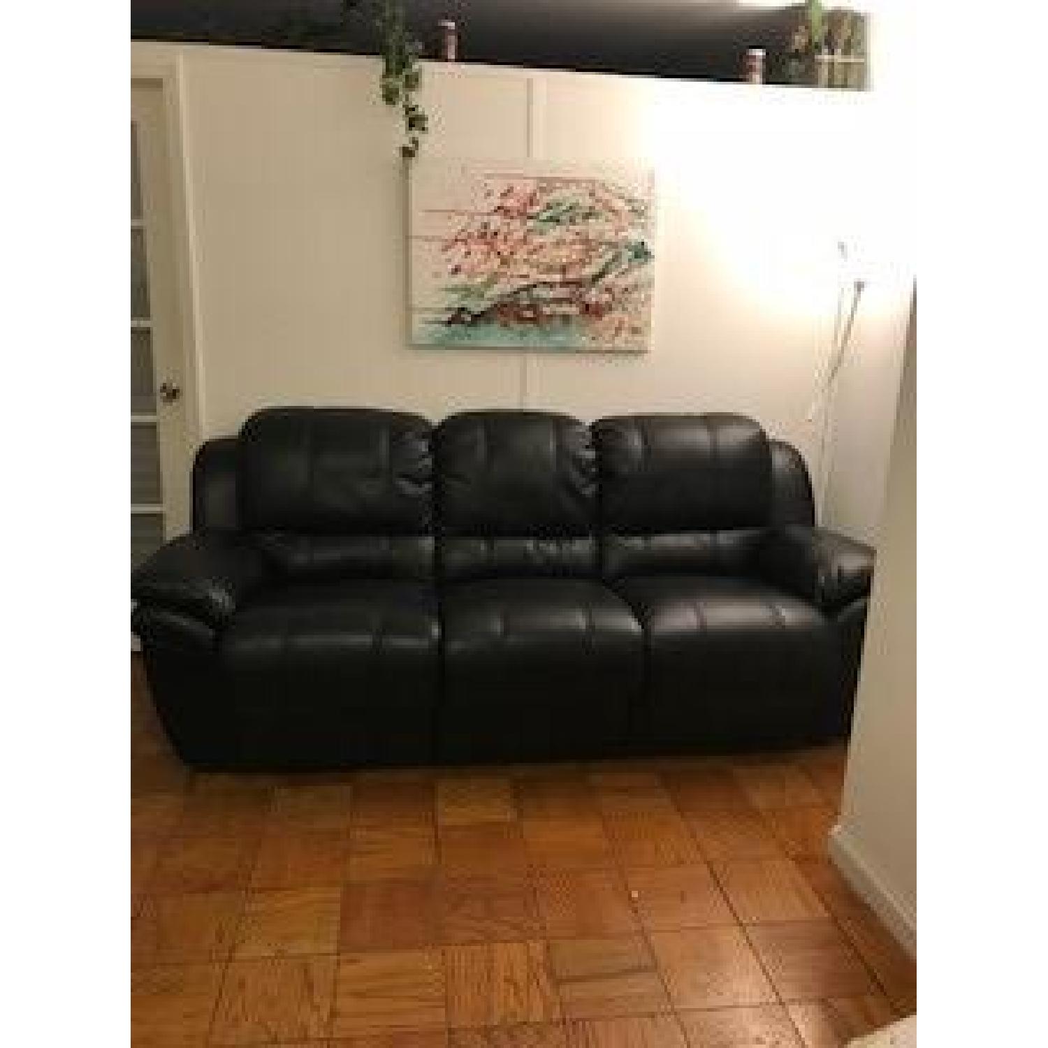 Bob's Faux Leather Queen Bob-O-Pedic Sleeper Sofa - image-3