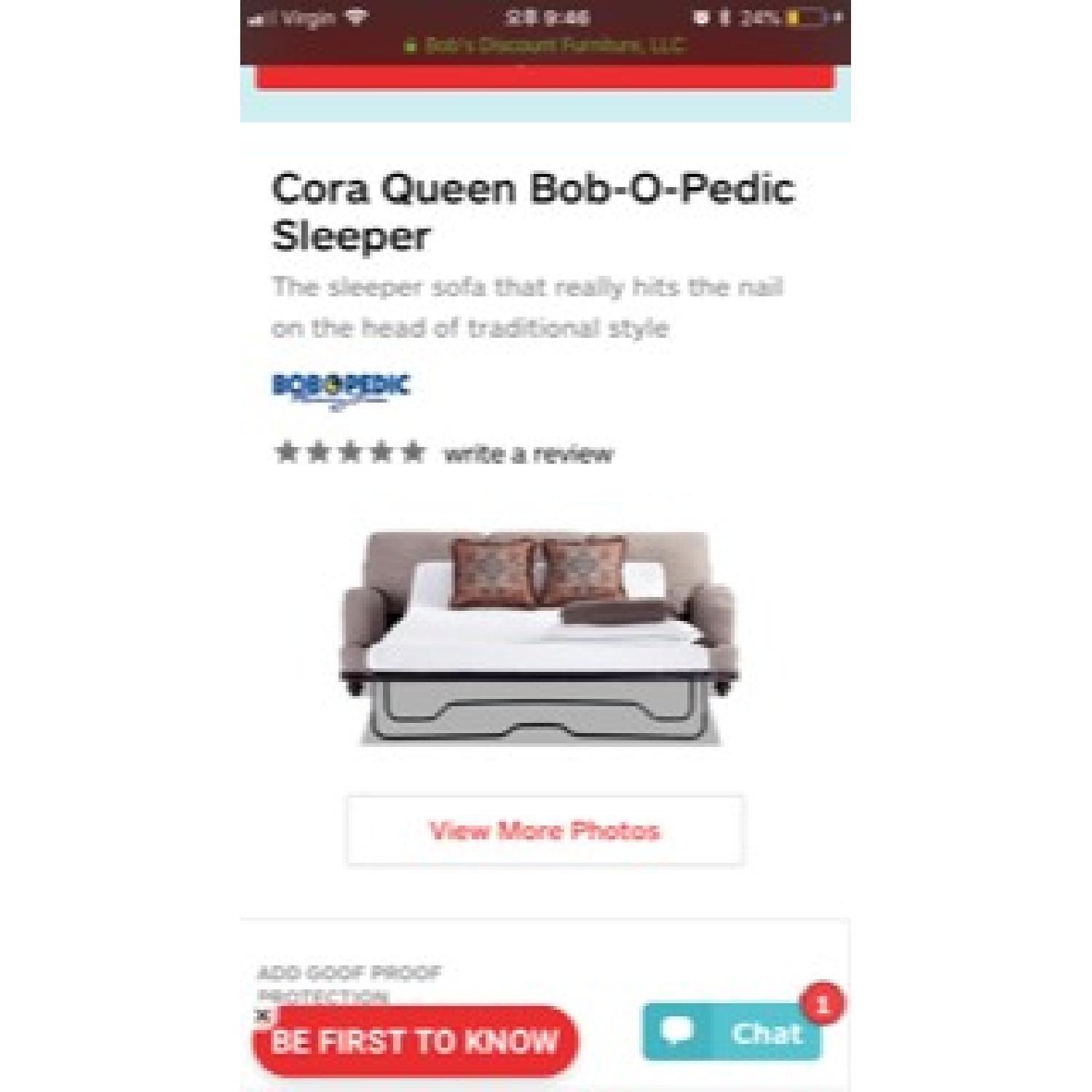 Bob's Faux Leather Queen Bob-O-Pedic Sleeper Sofa - image-6
