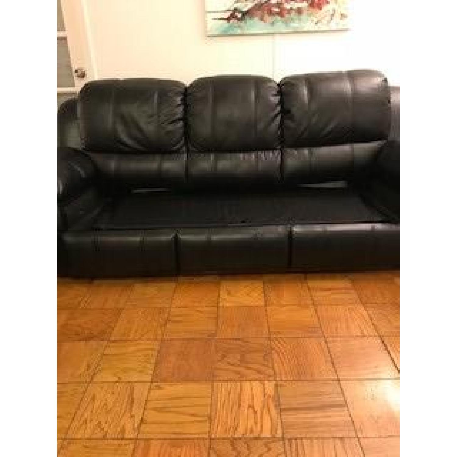 Bob's Faux Leather Queen Bob-O-Pedic Sleeper Sofa - image-8