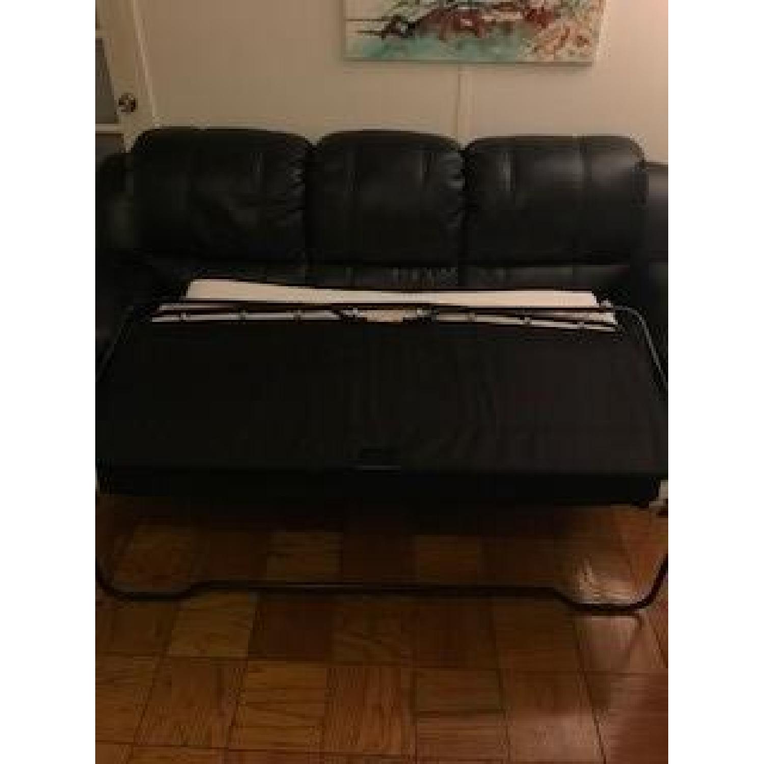 Bob's Faux Leather Queen Bob-O-Pedic Sleeper Sofa - image-9