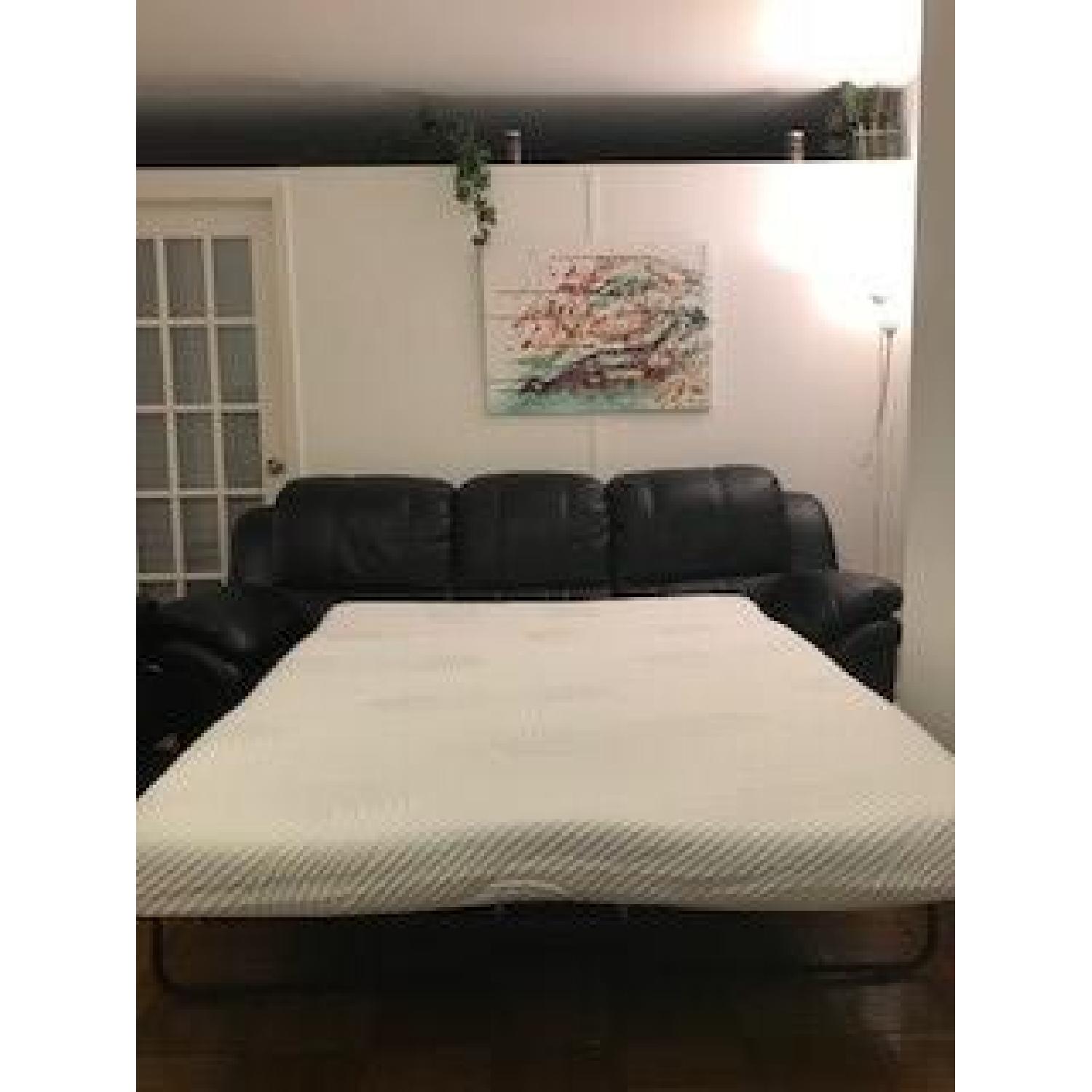 Bob's Faux Leather Queen Bob-O-Pedic Sleeper Sofa - image-11