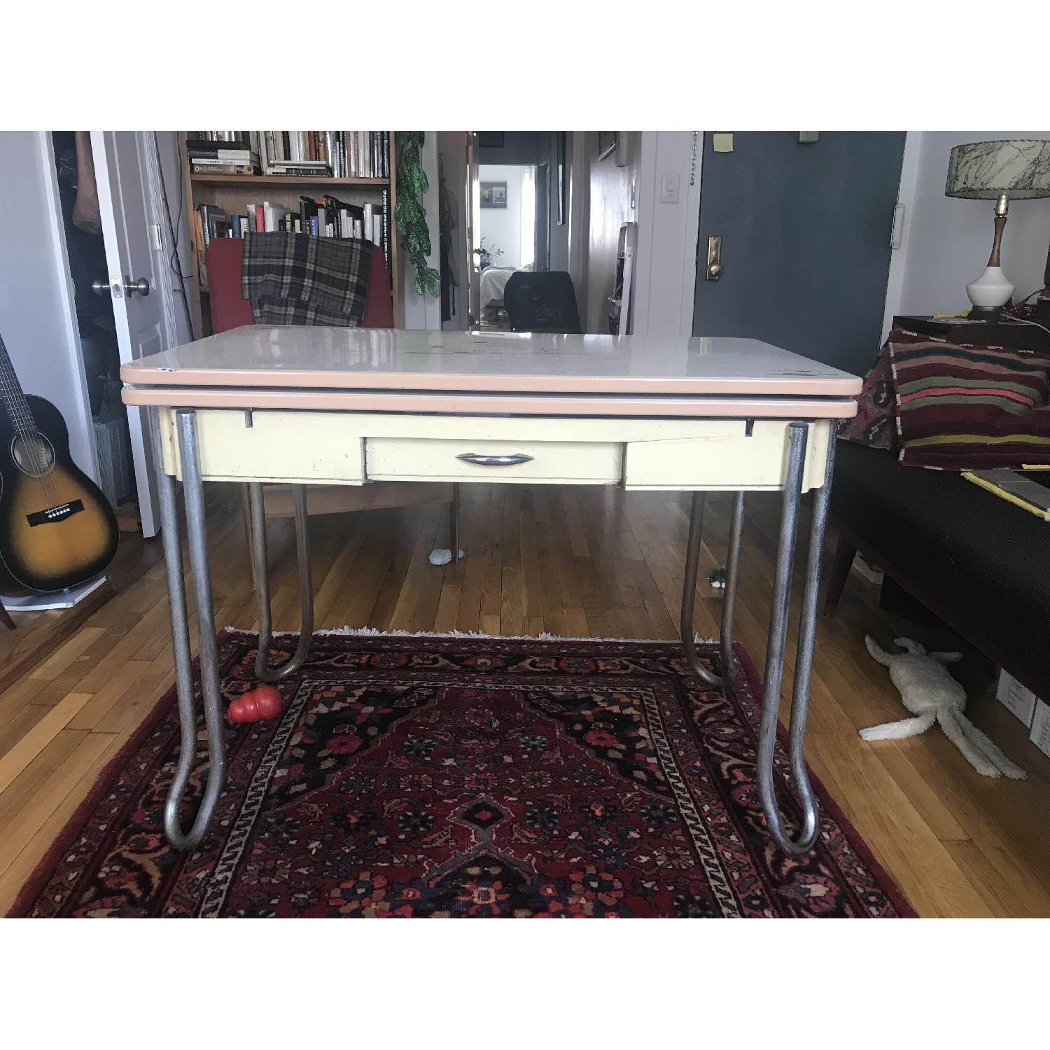 Vintage Enamel Top Kitchen Table - image-3