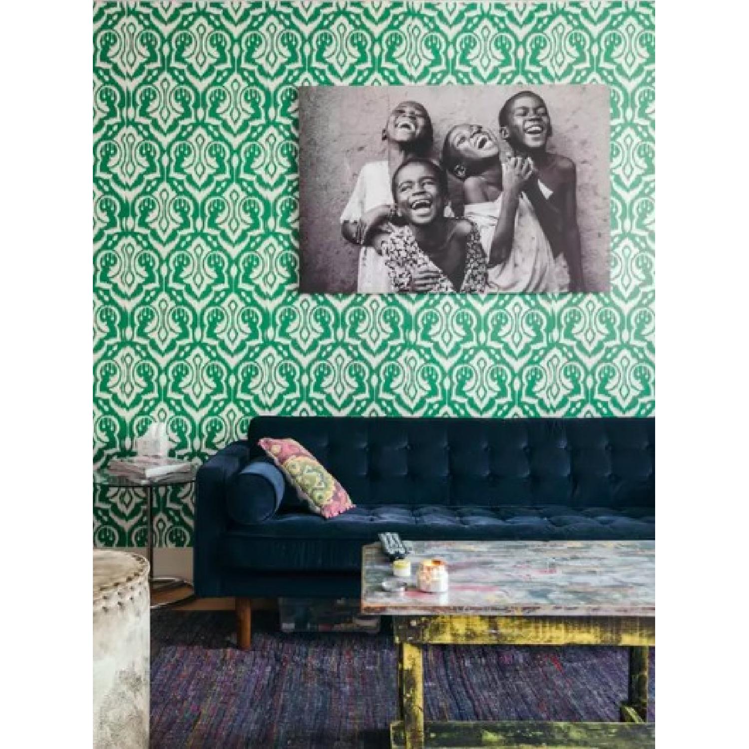 JCPenney Navy Blue Tufted Velvet Couch - image-2