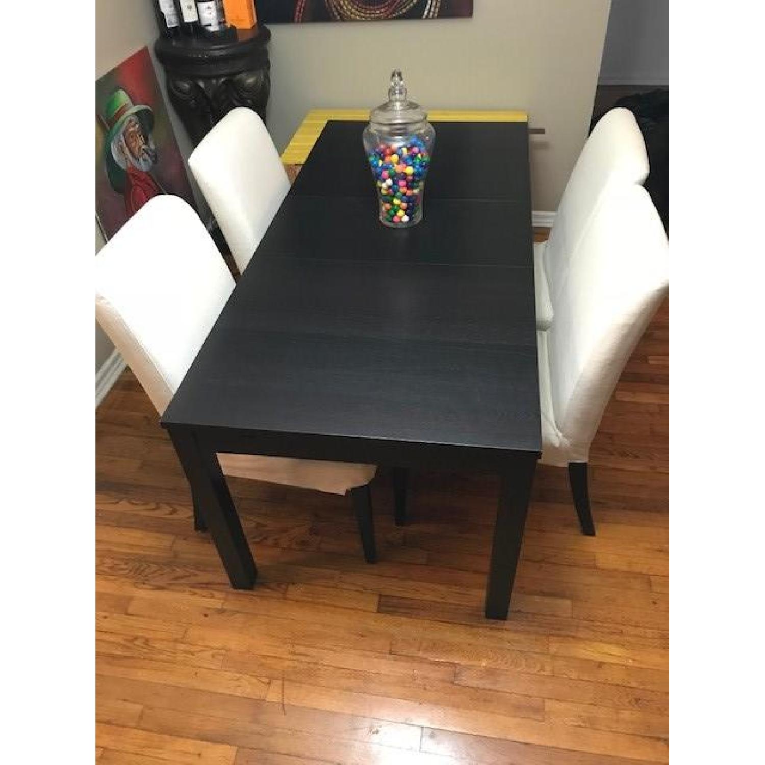 Ikea Stornas Extendable Dining Table w/ 4 Henriksdal Chairs - AptDeco