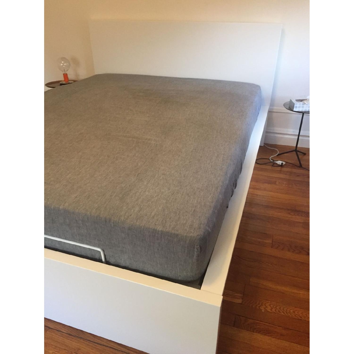 Ikea Malm White Queen Size Storage Bed - image-2