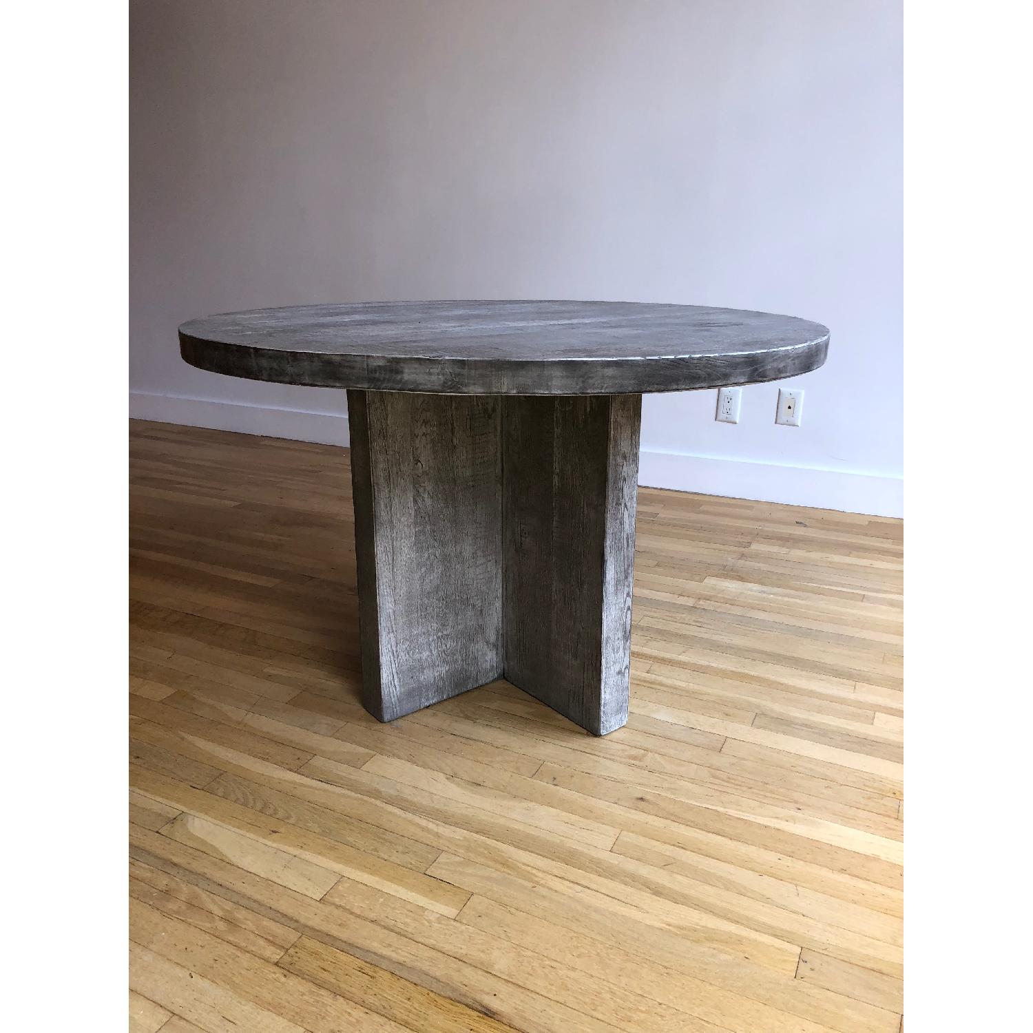 Restoration Hardware Reclaimed Russian Oak Plank Round Table - image-1