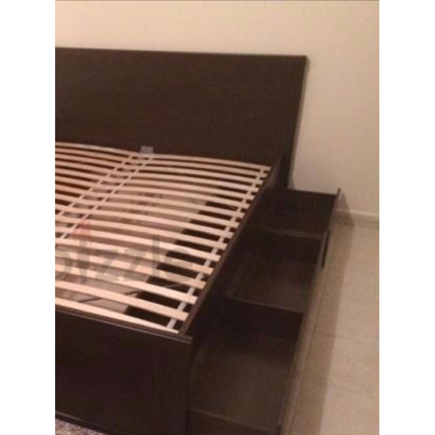 Ikea Brusali Queen Storage Bed Frame w/ Slats - image-2