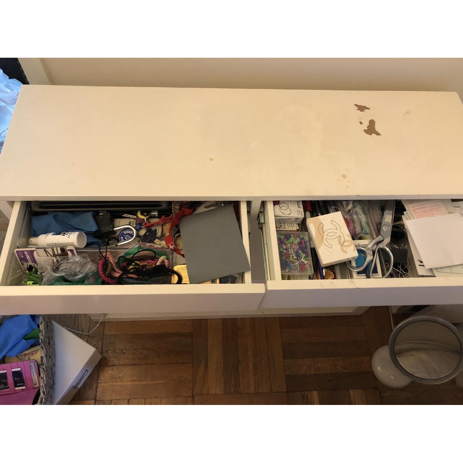 West Elm White Wood Bookshelf Console - image-3