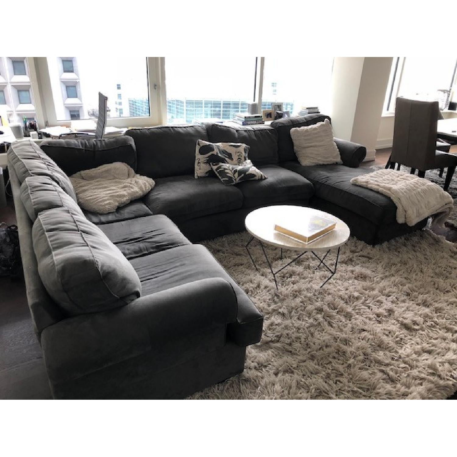 Jennifer Convertible 3 Piece Sectional Sofa w/ Pull Out Bed AptDeco