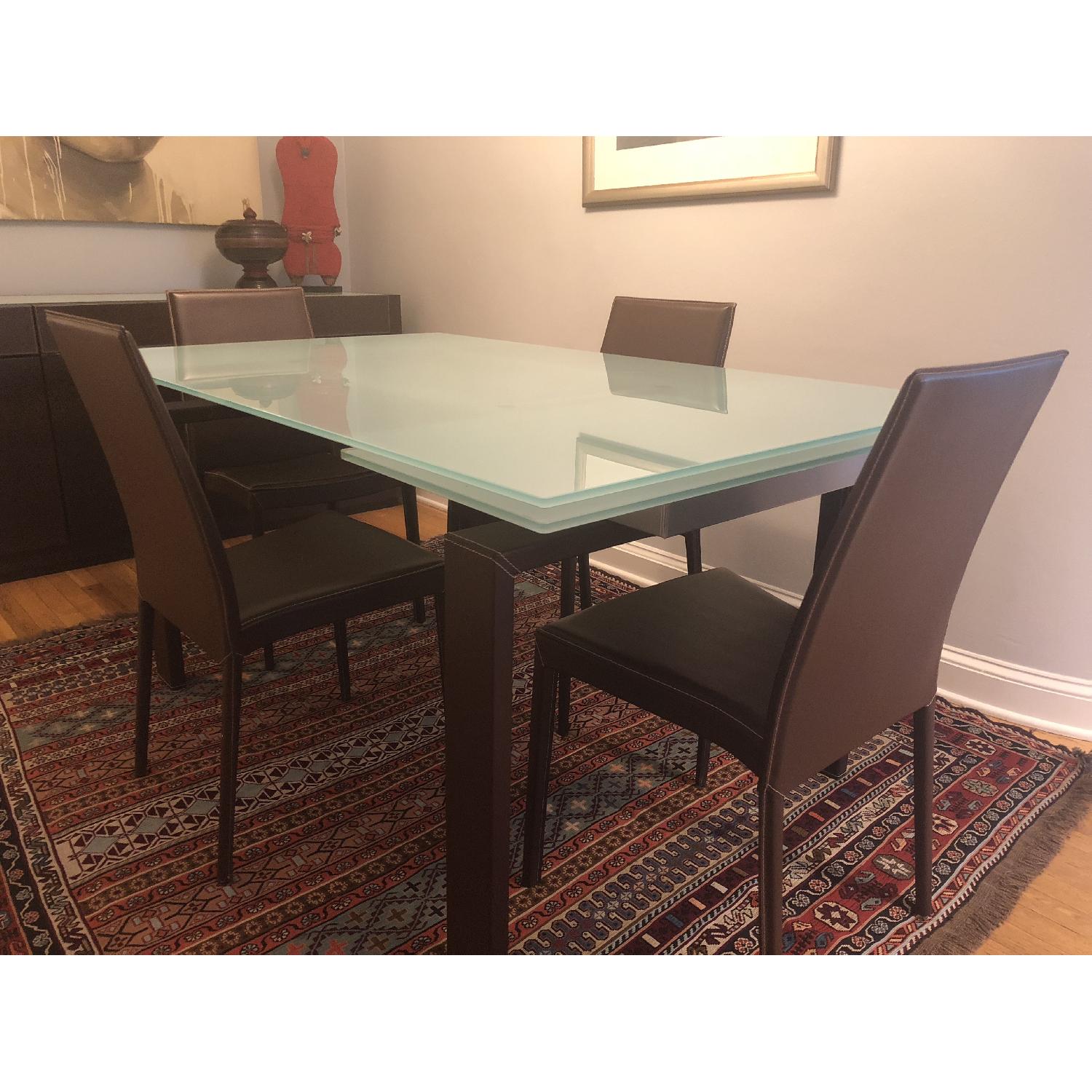 Calligaris Modulo Extension Table w/ 4 Matching Chairs - image-2