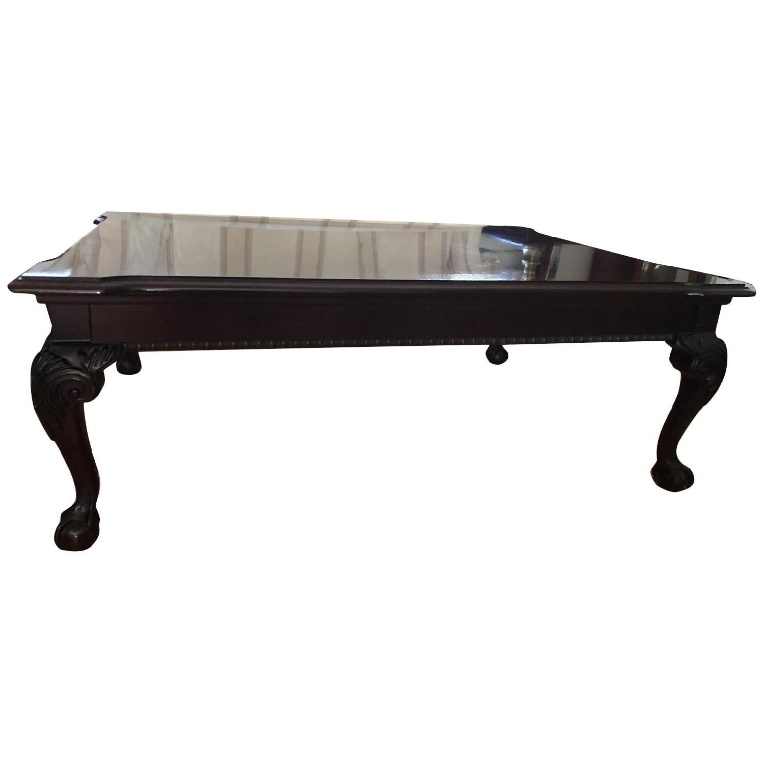 Thomasville Chippendale Mahogany Ball & Claw Coffee Table AptDeco