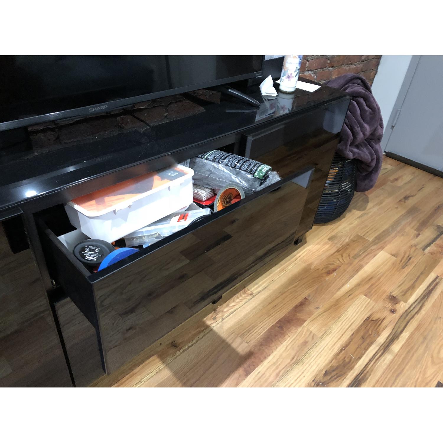 Ikea Besta Storage Unit in High Gloss Black - image-4