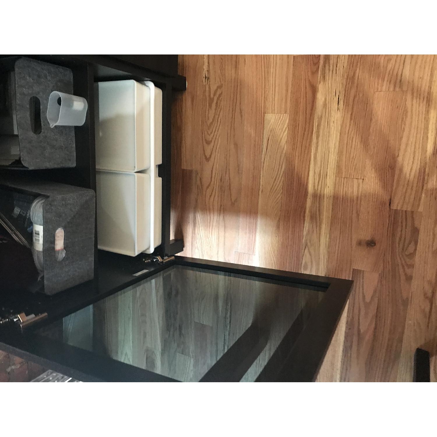 Ikea Besta Storage Unit in High Gloss Black - image-5