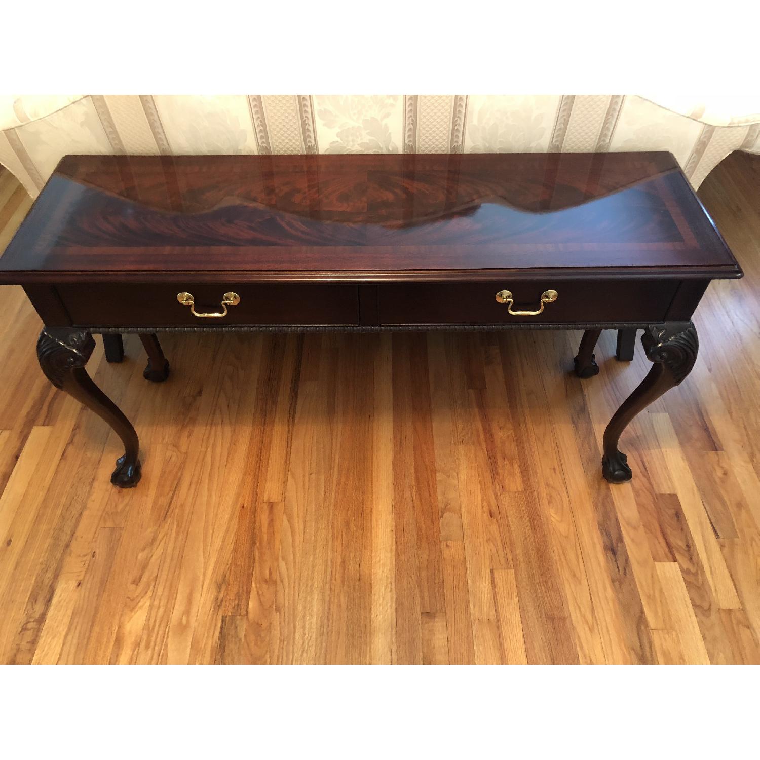Thomasville Chippendale Mahogony Ball & Claw Sofa Table - image-1