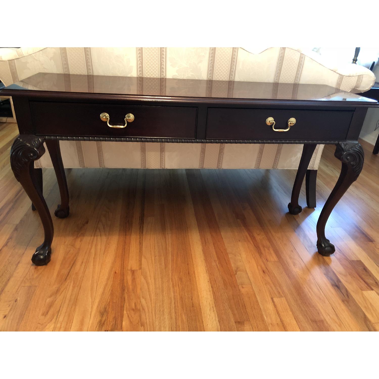 Thomasville Chippendale Mahogony Ball & Claw Sofa Table - image-2