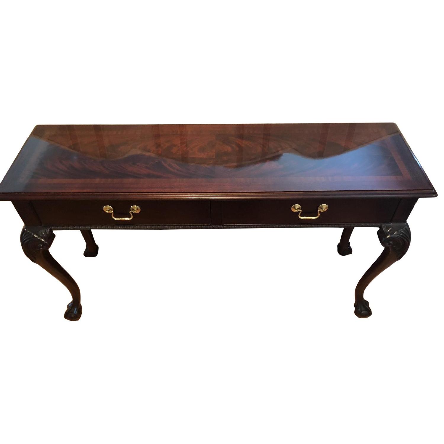 Thomasville Chippendale Mahogony Ball & Claw Sofa Table - image-19