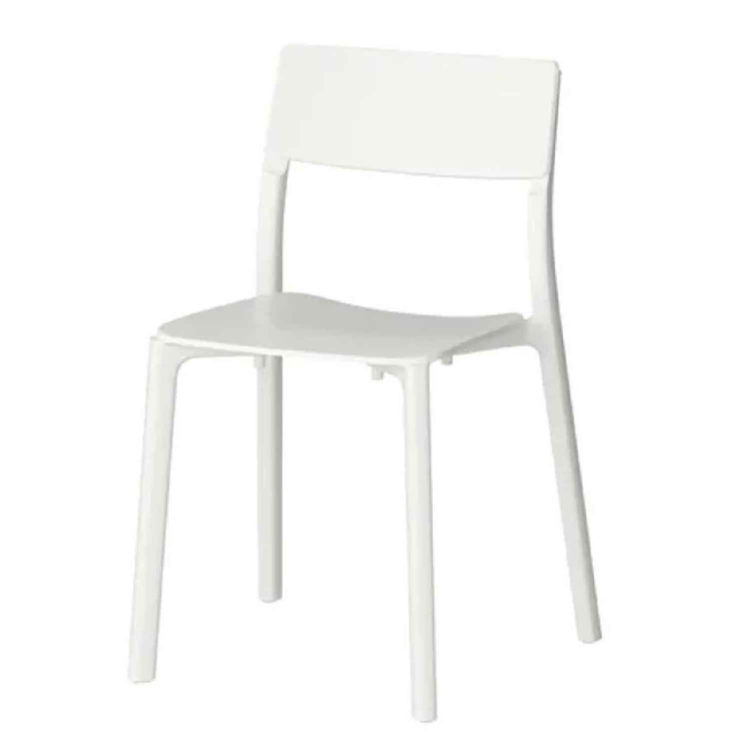 Ikea Janinge White Dining Chairs - AptDeco