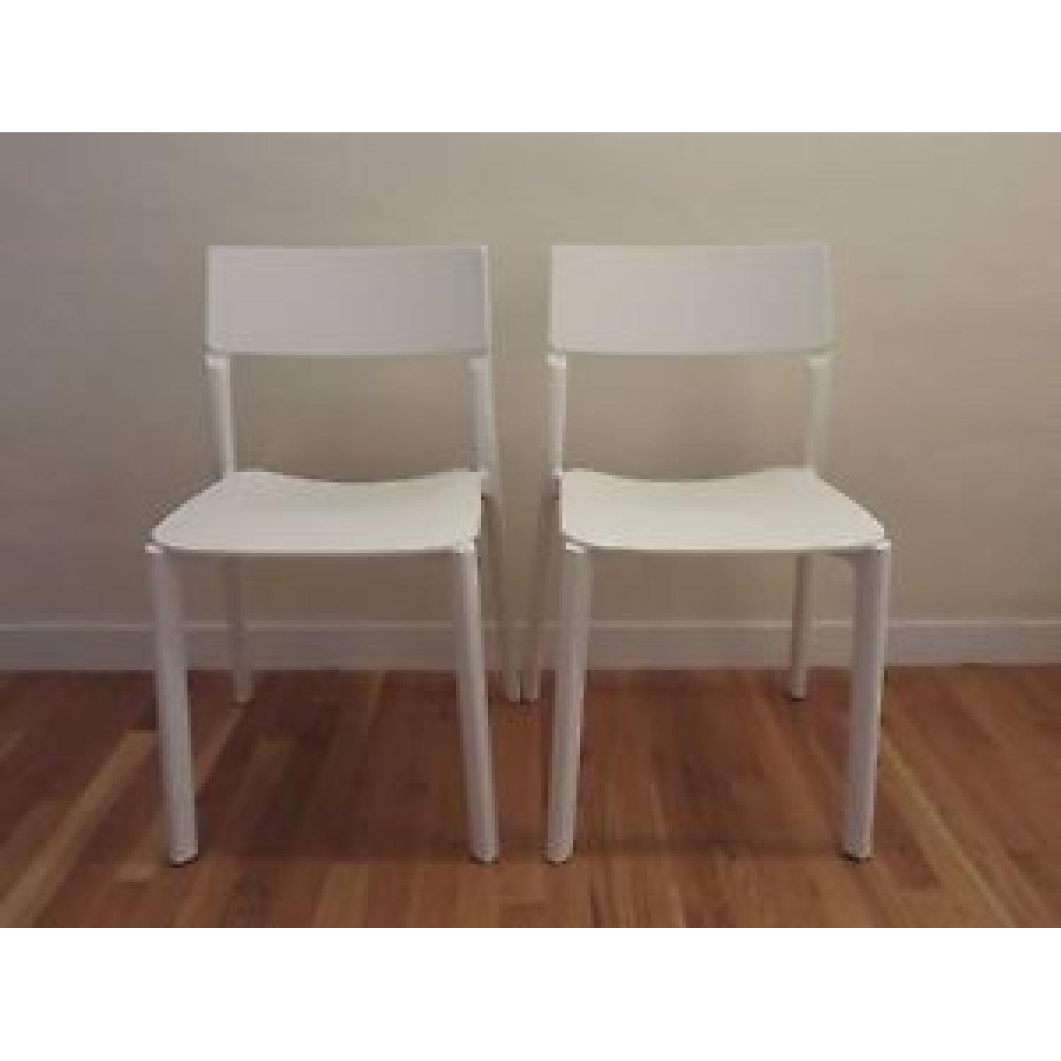 Ikea Janinge White Dining Chairs AptDeco