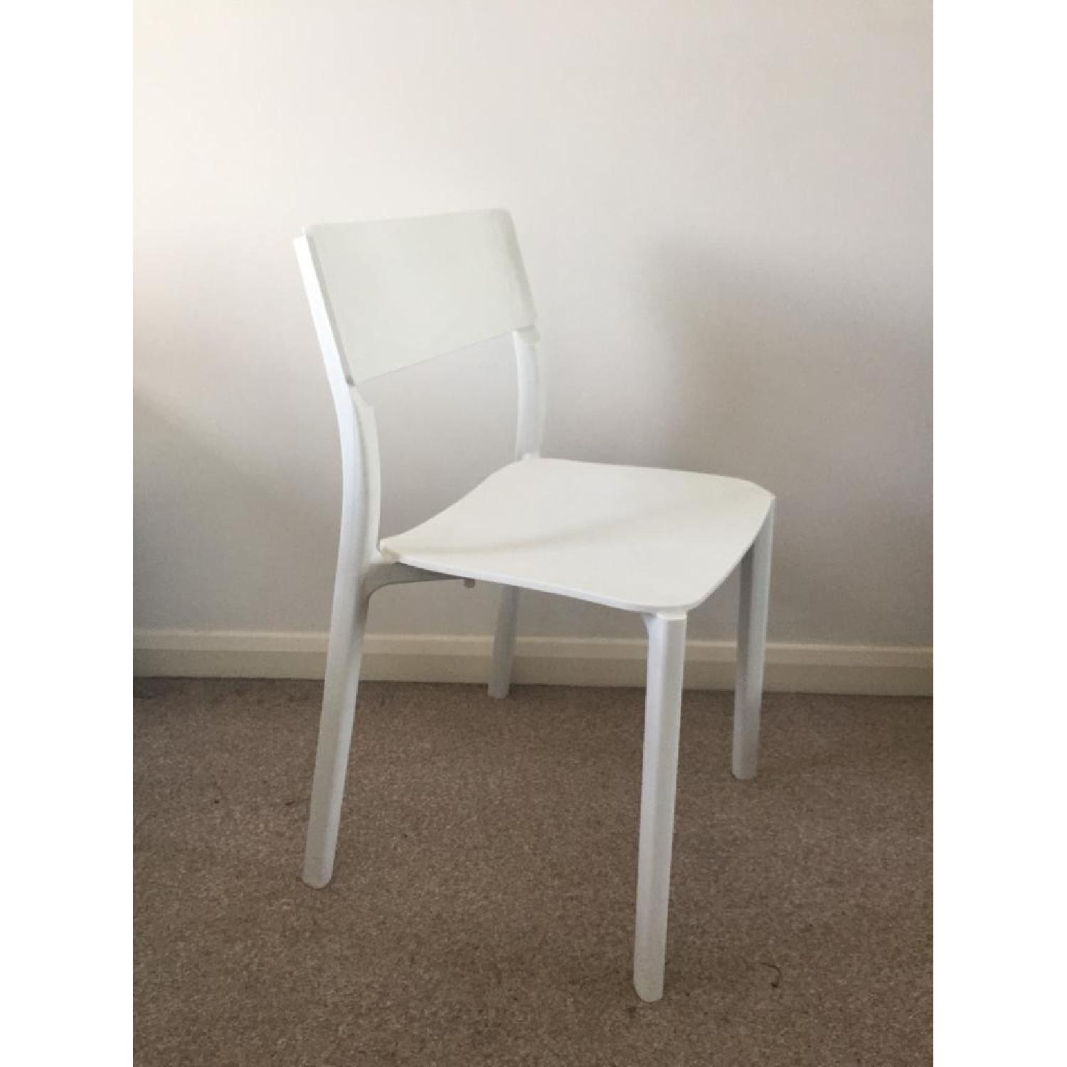 Ikea Janinge White Dining Chairs - AptDeco